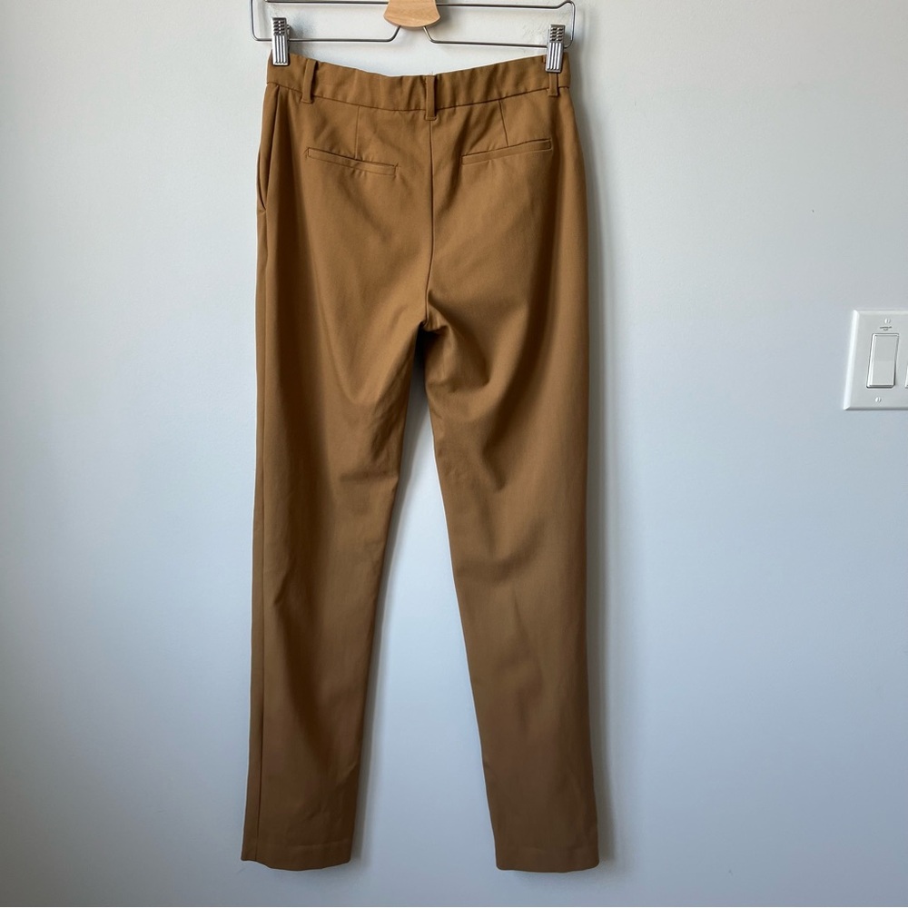 Aritzia Wilfred Tan Midrise Wool Blend Straight Leg Trouser Pants Size 2 - Picture 2 of 10
